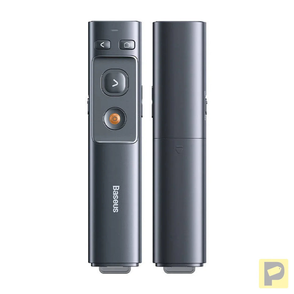 Baseus Orange Dot Multifunctionale remote control for presentation, with a laser pointer - gray
