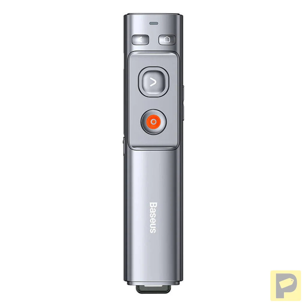 Baseus Orange Dot Multifunctionale remote control for presentation, with a laser pointer - gray