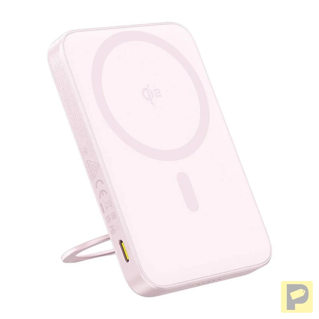Baseus powerbank with stand PicoGo Qi2 5000mAh 20W (pink)