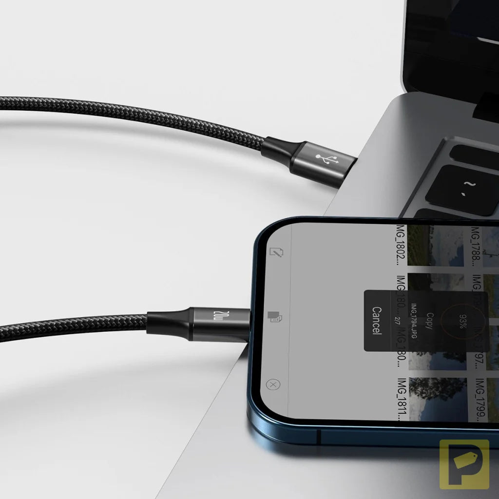 Baseus Rapid Series 3-in-1 cable USB-C For M+L+T 20W 1.5m Black