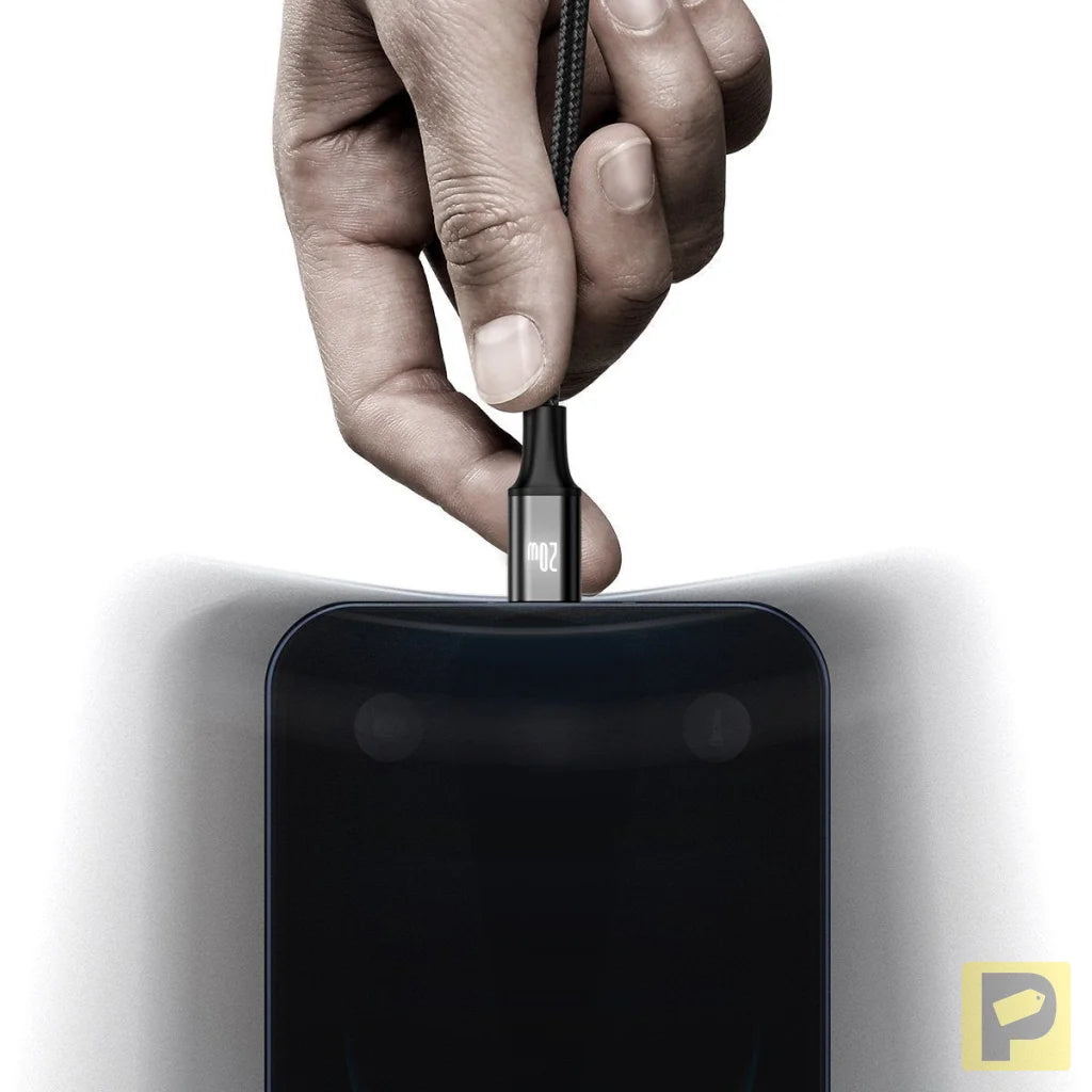 Baseus Rapid Series 3-in-1 cable USB-C For M+L+T 20W 1.5m Black