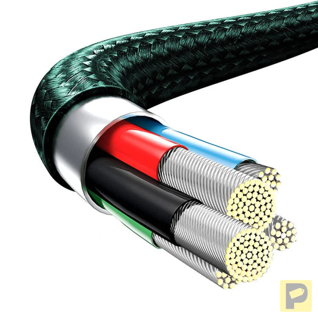 Baseus Rapid Series 3-in-1 cable USB-C For M+L+T 20W 1.5m (Green )