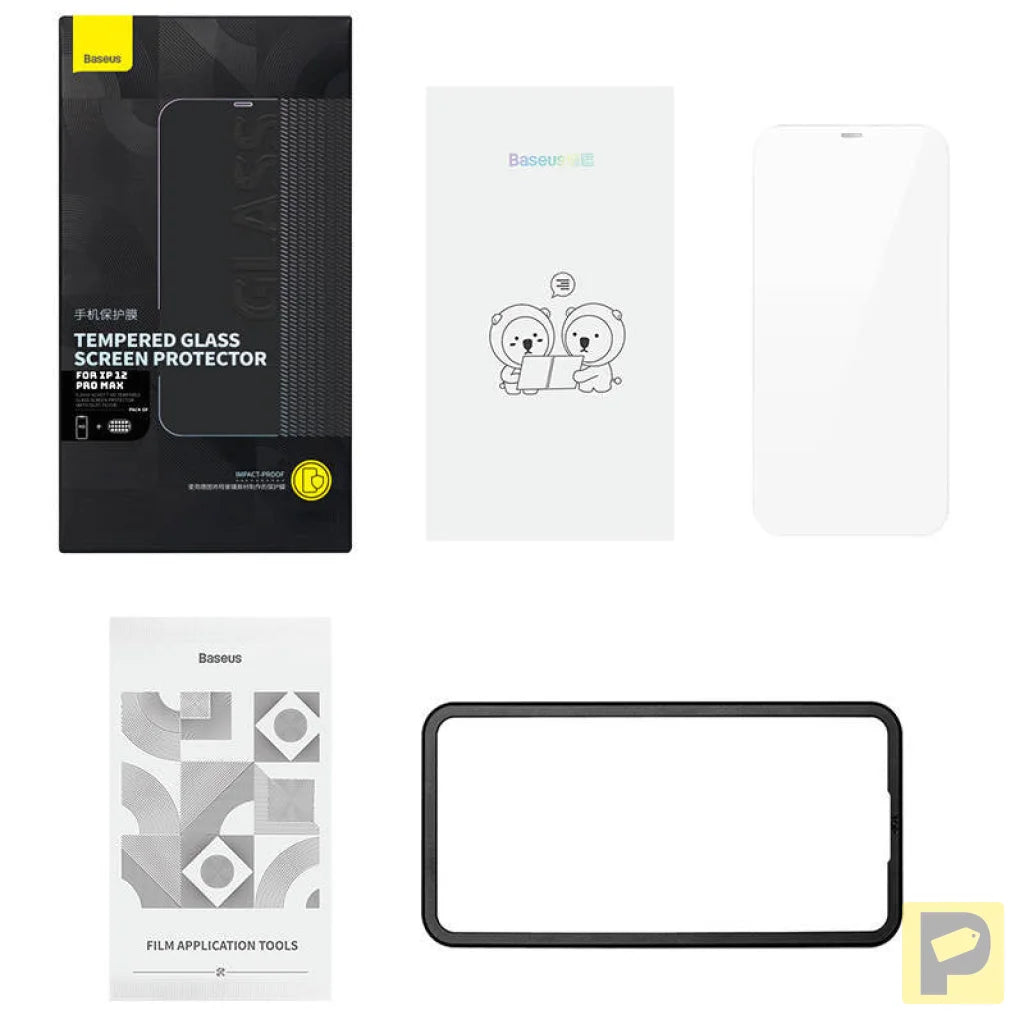 Baseus Schott HD Tempered Glass with dust filter 0.3mm for iPhone 12 Pro Max