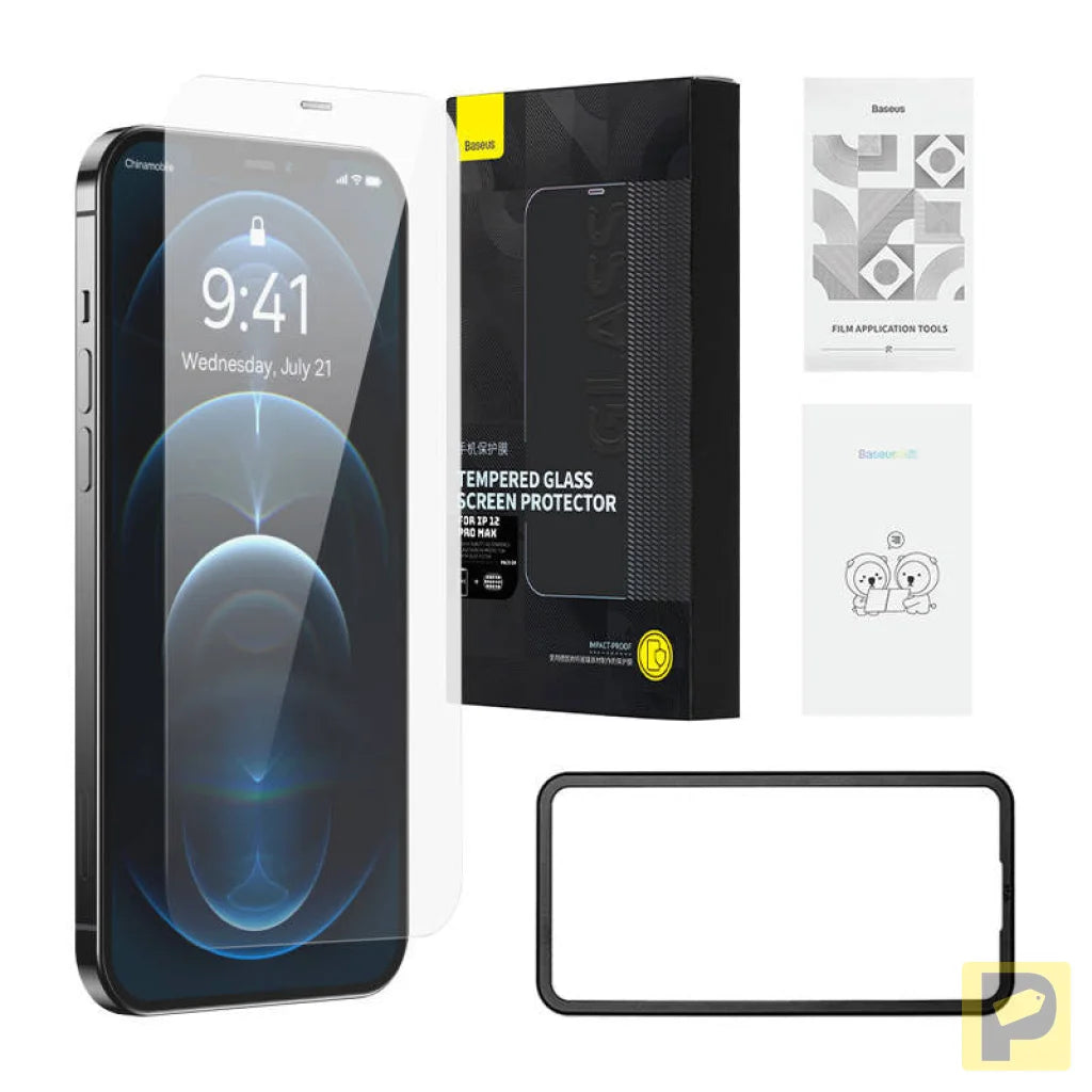 Baseus Schott HD Tempered Glass with dust filter 0.3mm for iPhone 12 Pro Max