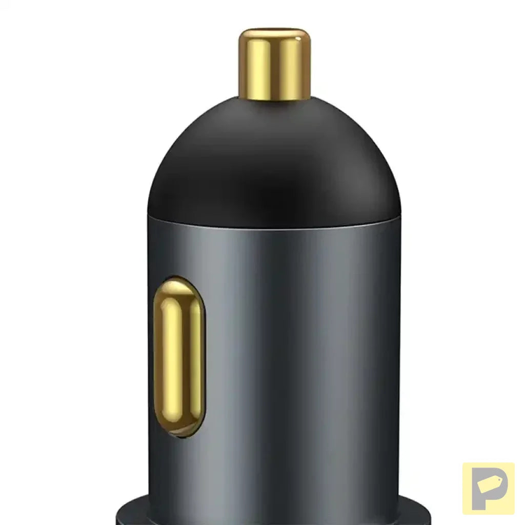 Baseus Share Together Fast Charge Car Charger with Cigarette Lighter Expansion Port, 2x USB, 120W (Gray)