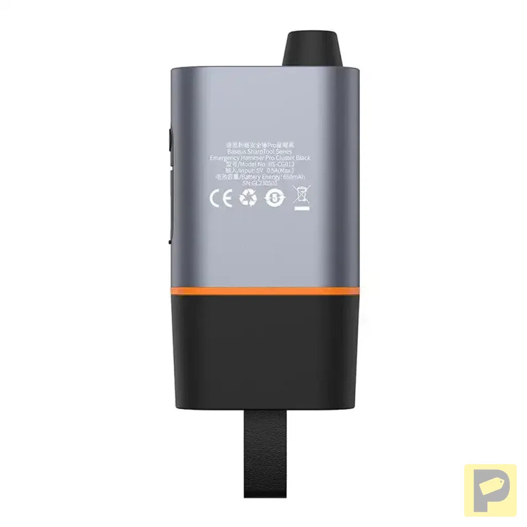 Baseus Sharp Tool Safety Hammer (Window-breaking+Safety belt cutting) Black