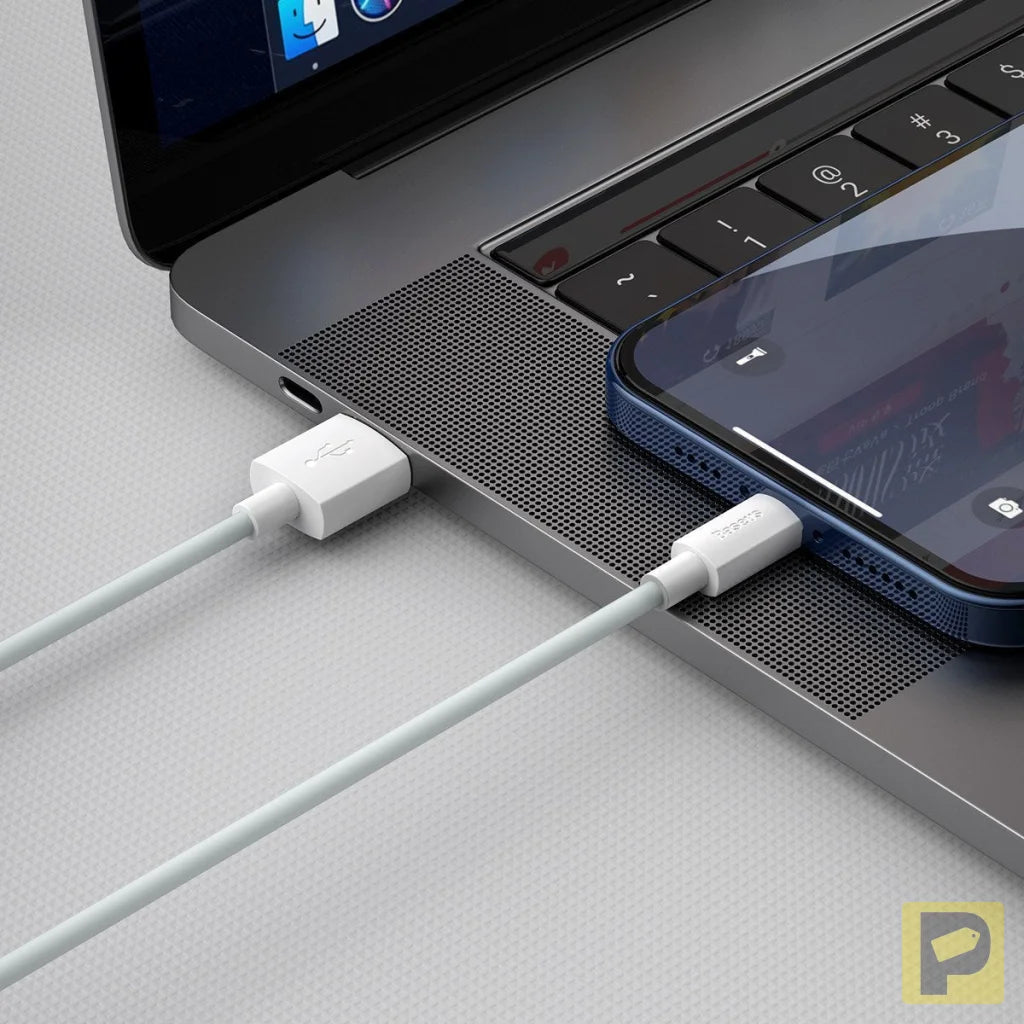 Baseus Simple Wisdom Data Cable Kit USB to Lightning 2.4A (2PCS/Set）1.5m White