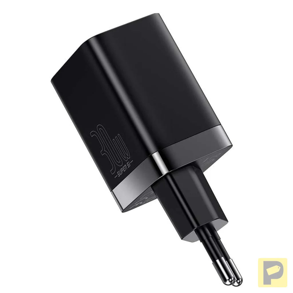 Baseus Super Si Pro Quick Charger USB + USB-C 30W (black)