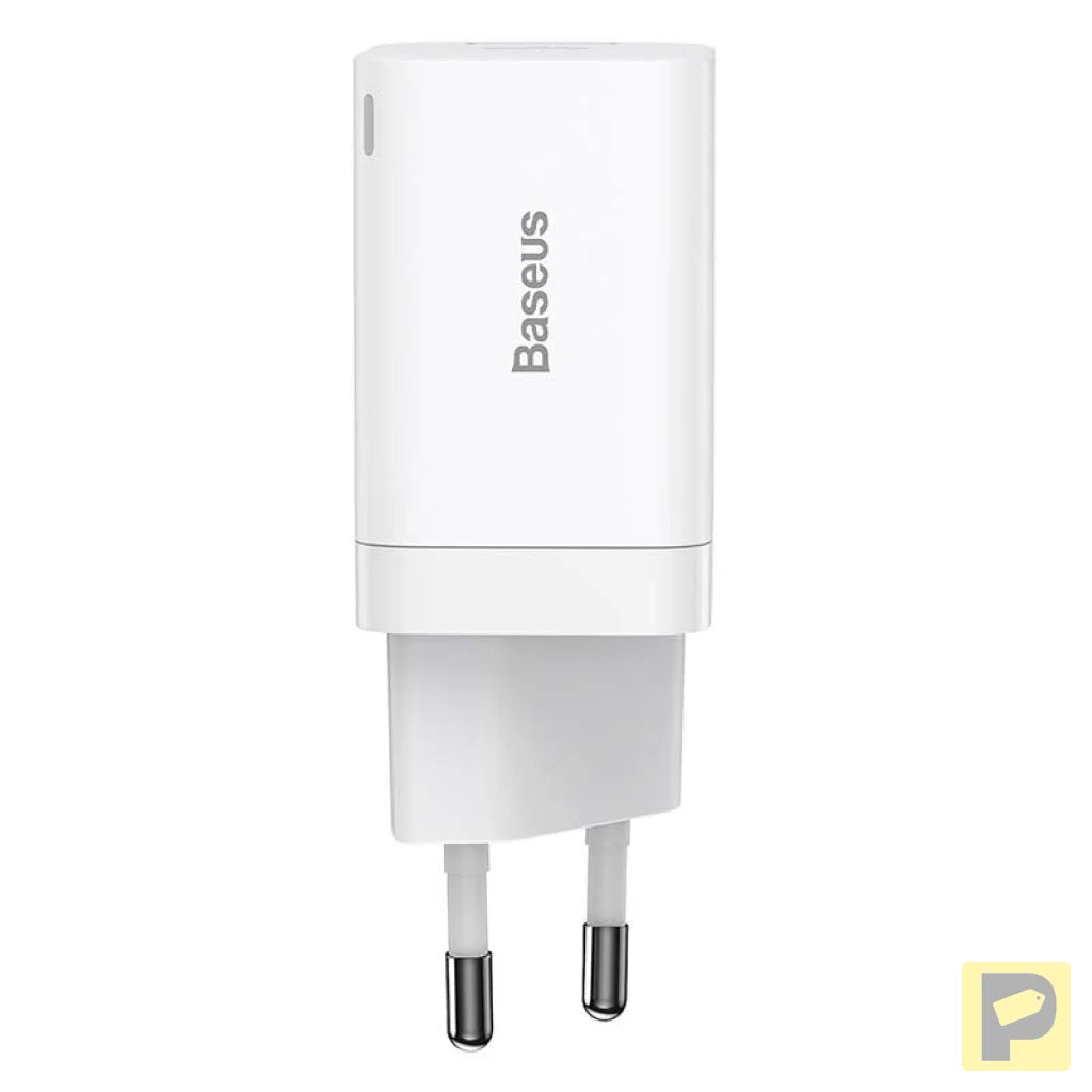 Baseus Super Si Pro Quick Charger USB + USB-C 30W (white)