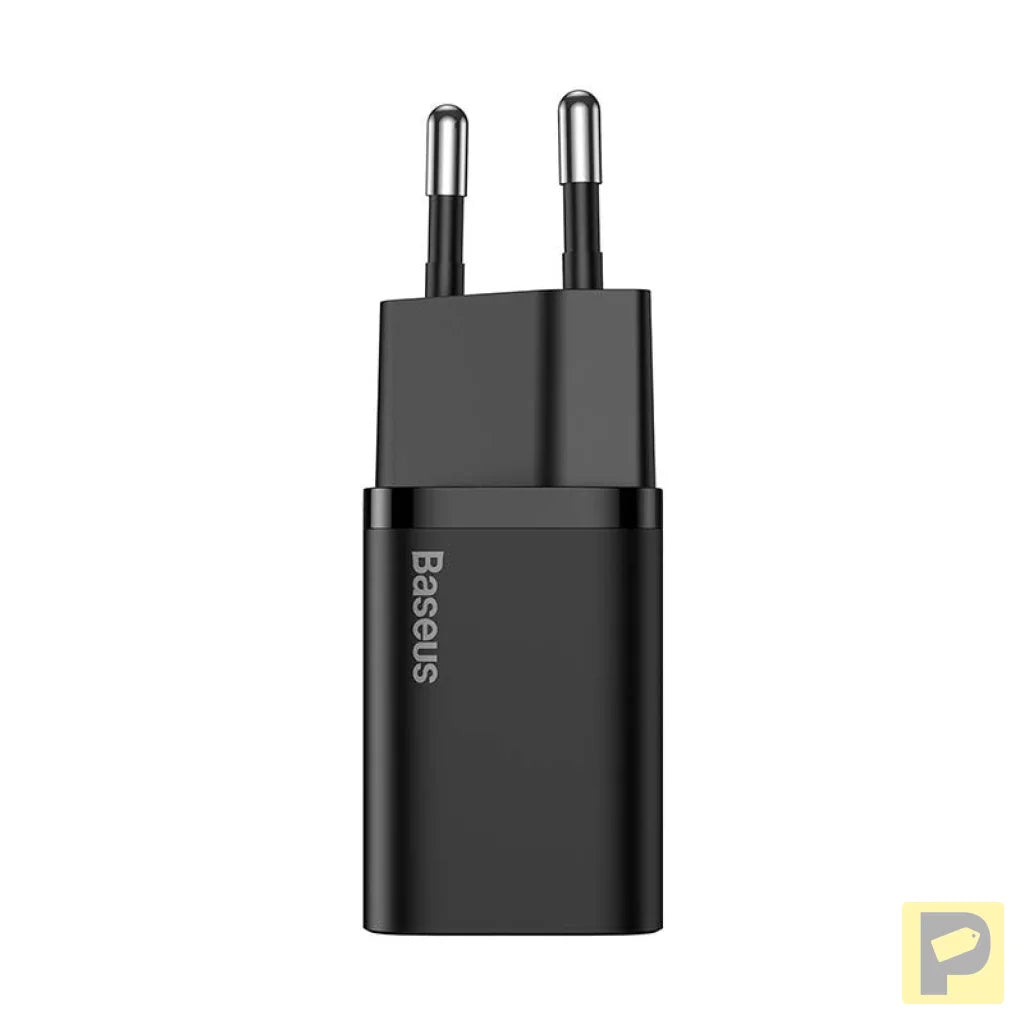 Baseus Super Si Quick Charger 1C 20W with USB-C cable for Lightning 1m (black)