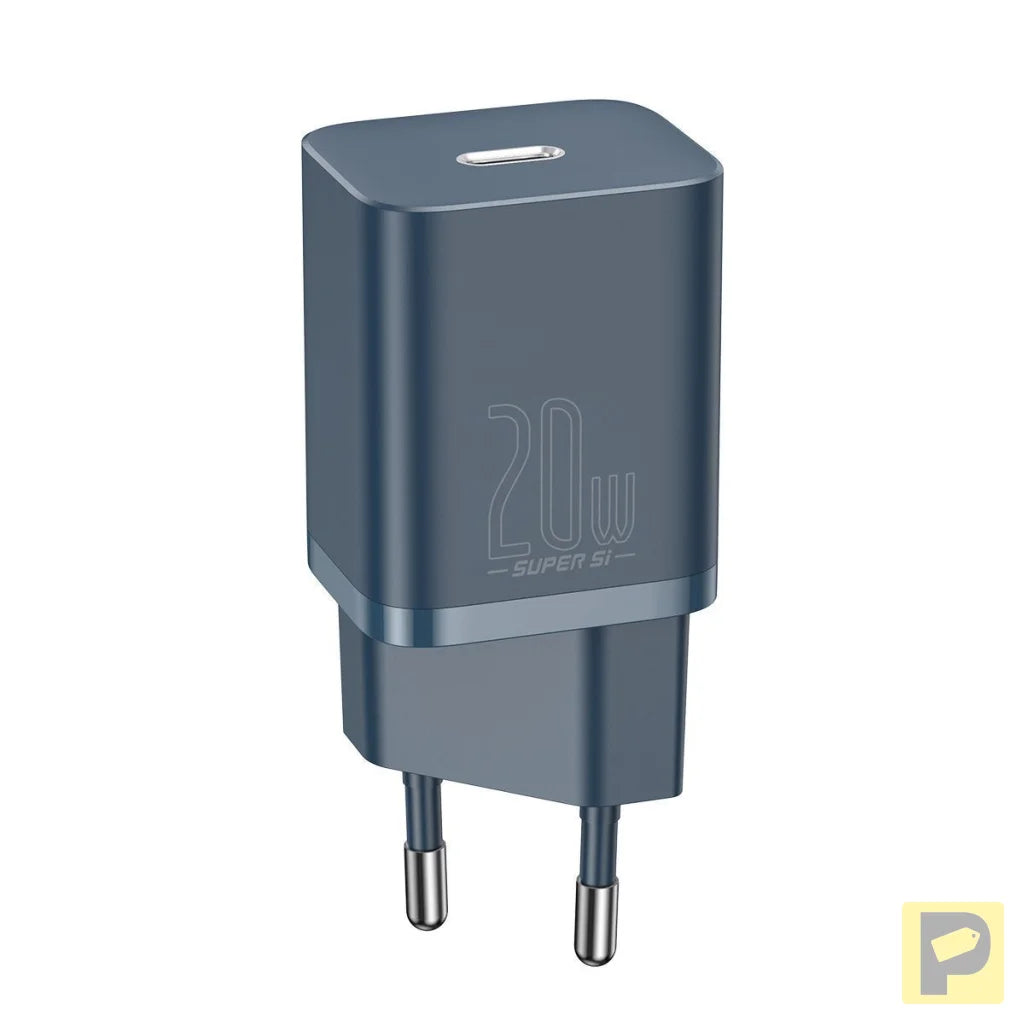Baseus Super Si Quick Charger 1C 20W with USB-C cable for Lightning 1m (blue)
