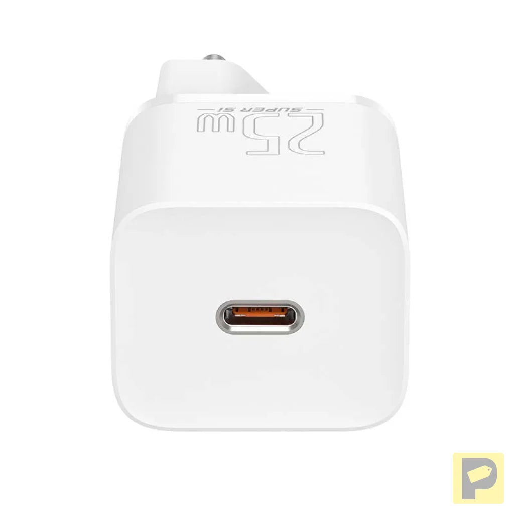 Baseus Super Si Quick Charger 1C 25W with USB-C cable for USB-C 1m (white)