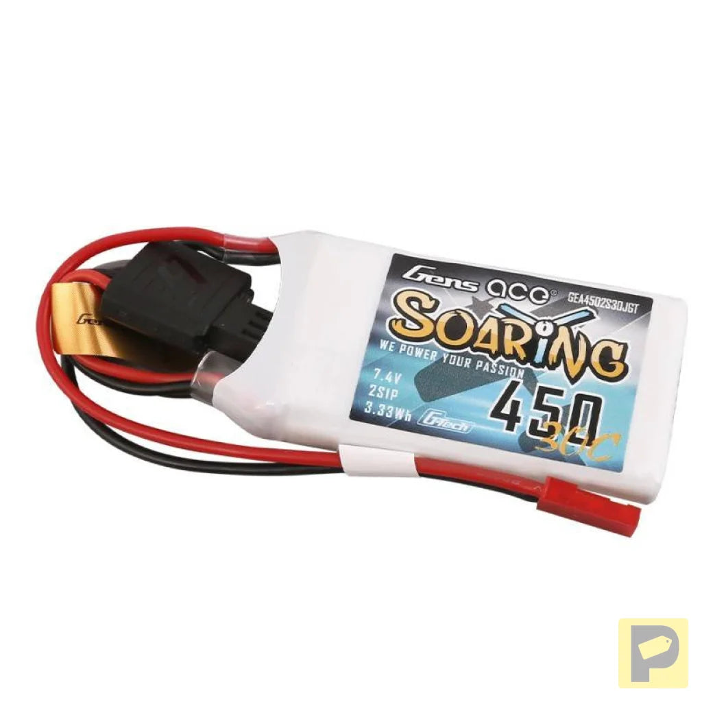 Battery Gens ace G-Tech Soaring 450mAh 7,4V 30C 2S1P JST-SYP
