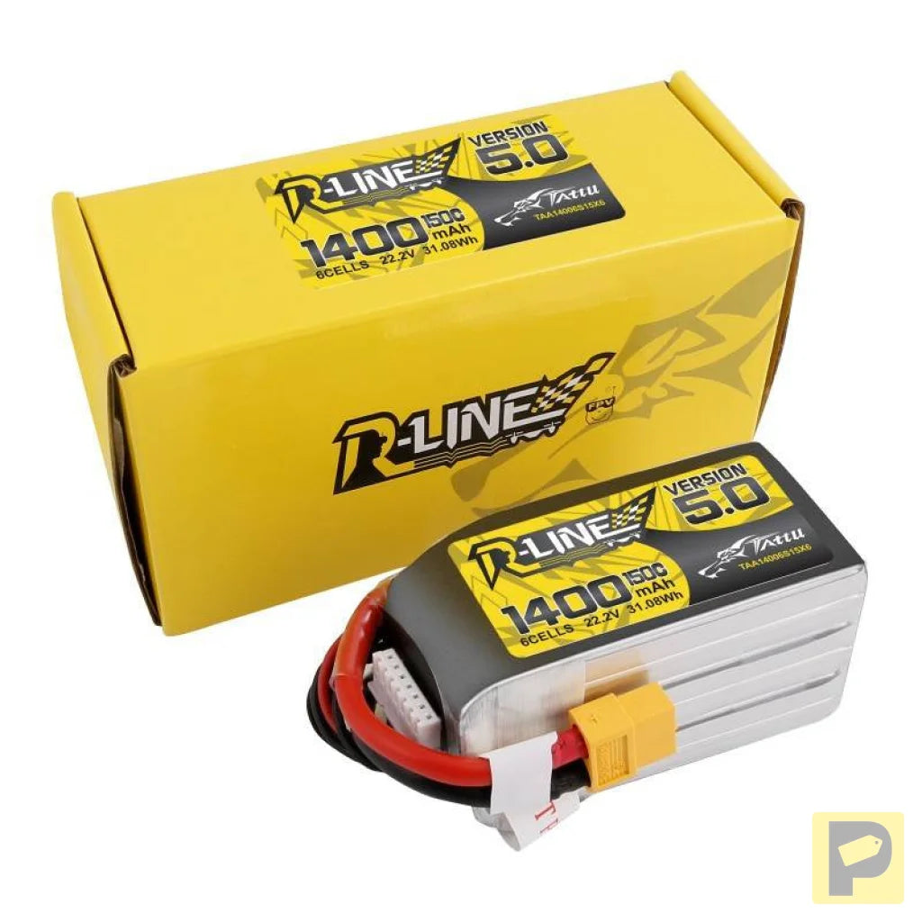 Battery Tattu R-Line 5.0 1400mAh 22.2V 150C 6S1P XT60
