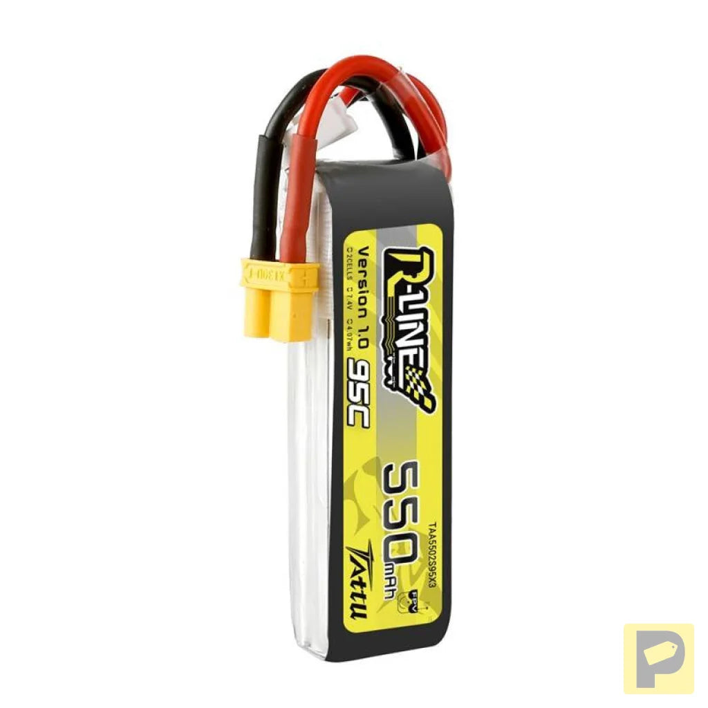 Battery Tattu R-Line 550mAh 7.4V 95C 2S1P XT30