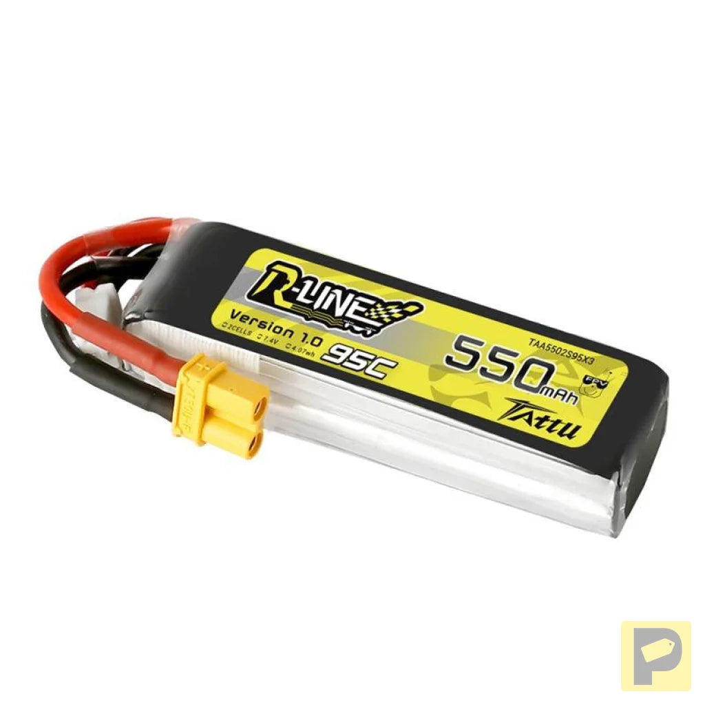 Battery Tattu R-Line 550mAh 7.4V 95C 2S1P XT30