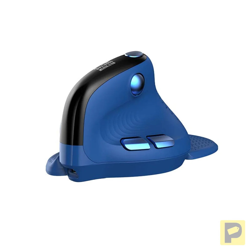 Bezprzewodowa mysz pionowa Delux M618XSD BT+2.4G RGB (niebieska)