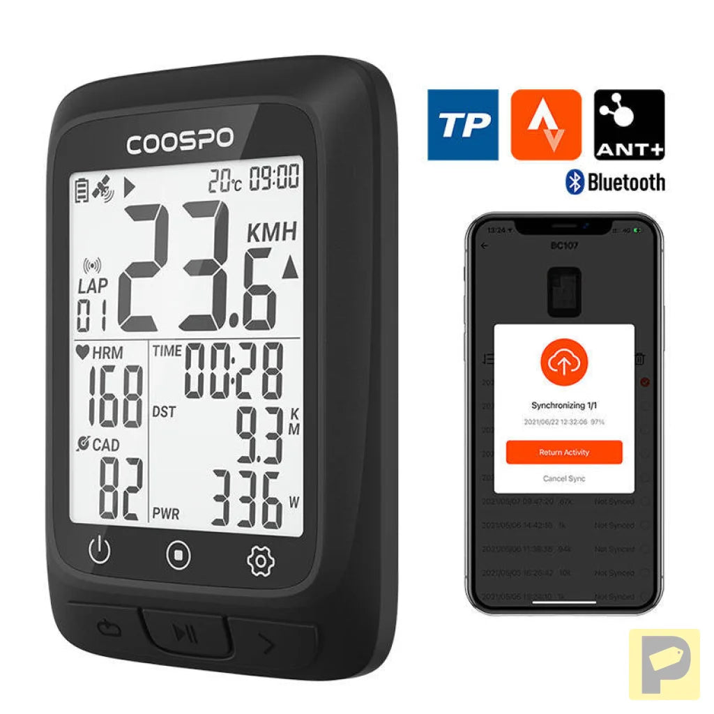 Bike Computer Coospo BC107 compatibile with z: Strava, Trainingpeaks etc.