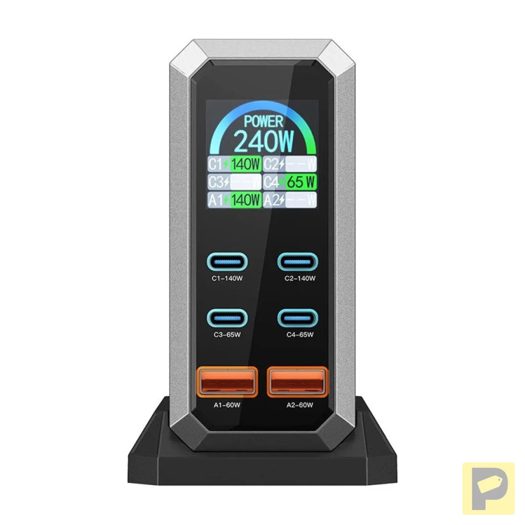 Blitzwolf BW-S31 2xUSB-A, 4xUSB-C, PD, 240W network charger.