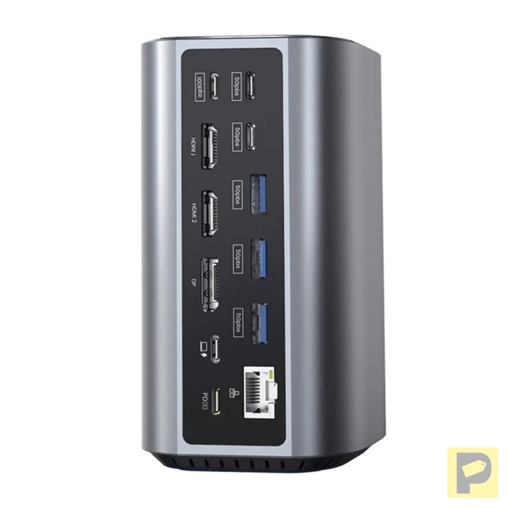 Blitzwolf BW-TH15 17in1 Docking Station 2xHD+DP+4xC+3xUSB 3.0+USB 3.1+C 3.2+C PD+RJ45+micro SD+SD+3.5mm Audio