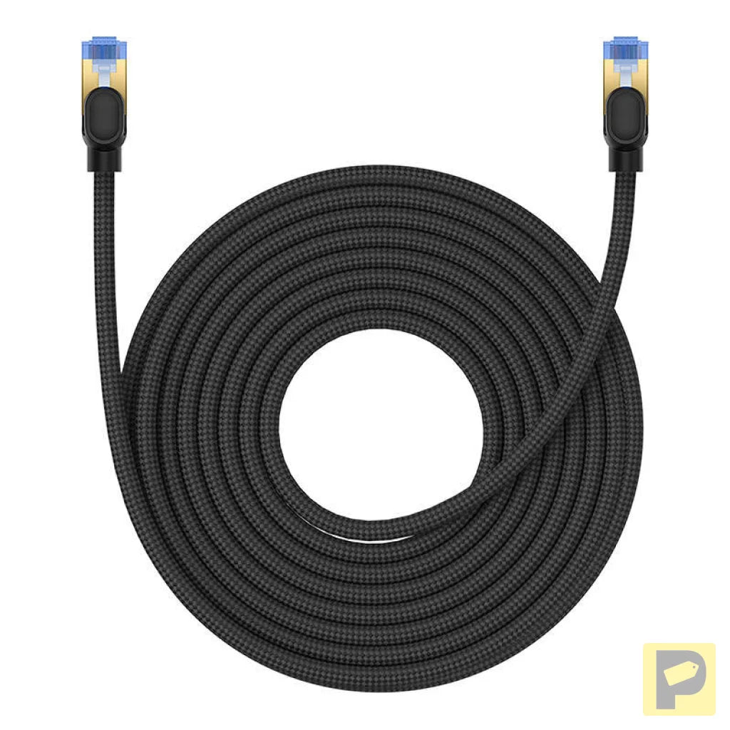 Braided network cable cat.7 Baseus Ethernet RJ45, 10Gbps, 10m (black)
