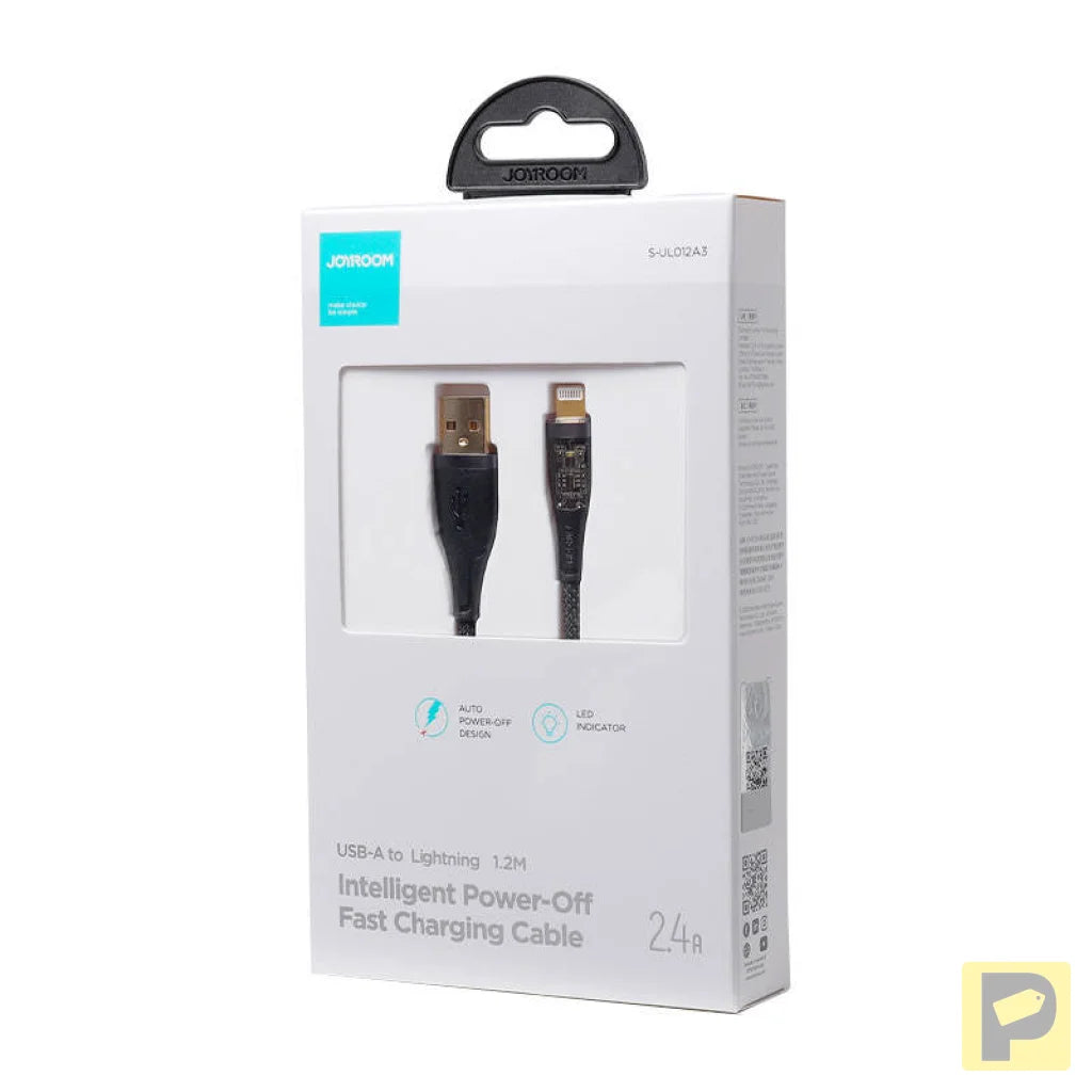 Cable to USB-A / Lightning / 2.4A / 1.2m Joyroom S-UL012A3 (black)