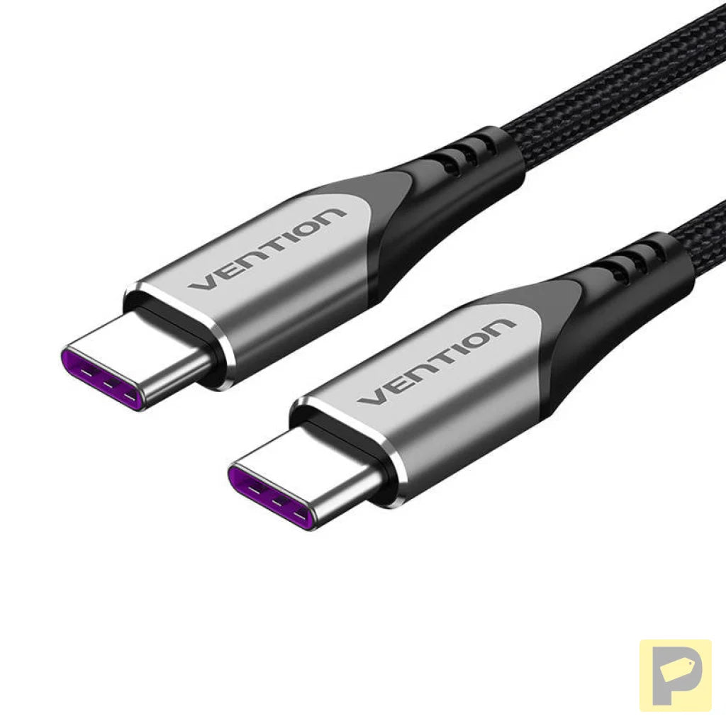 Cable USB-C 2.0 to USB-C Vention TAEHF PD 100W 1m (gray)