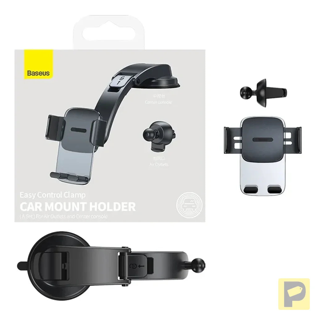 Car holder Baseus Easy Control Clamp for grille / dashboard (black)