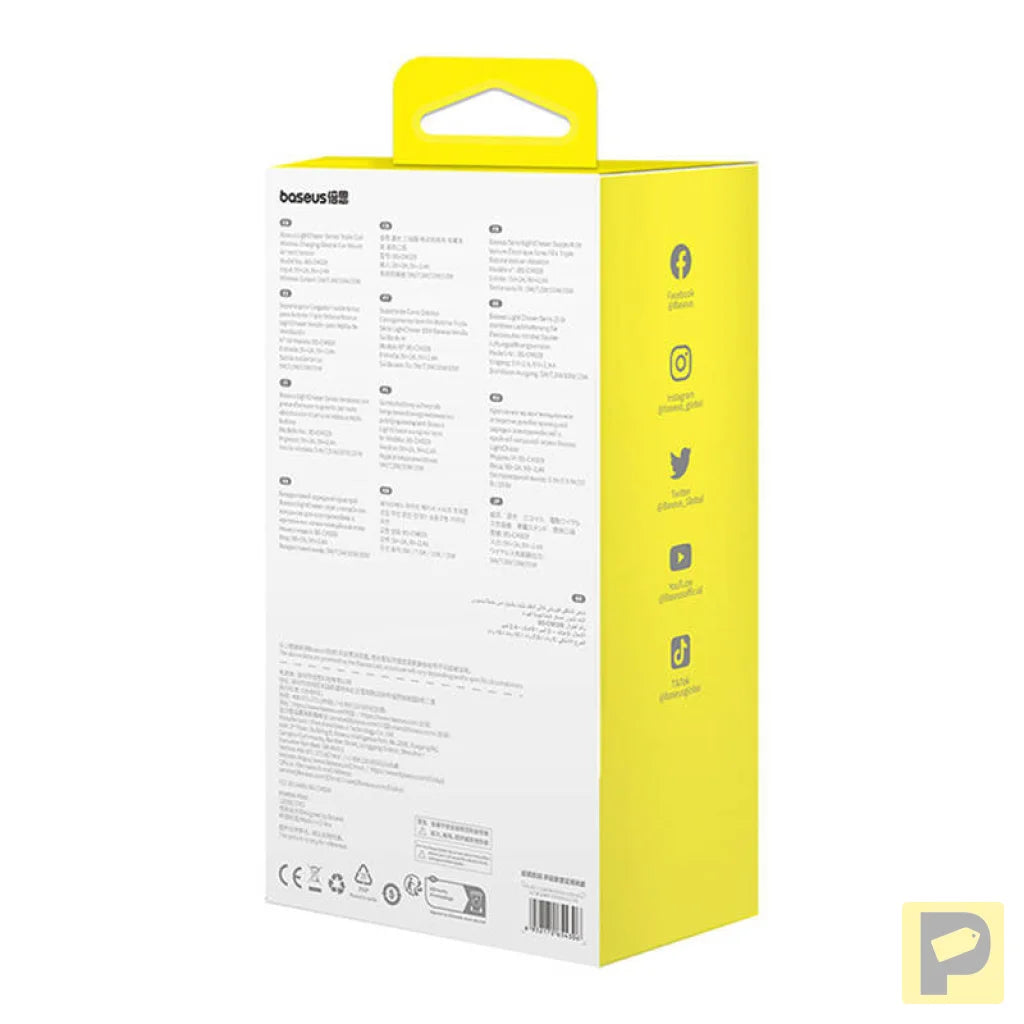 Car holder with inductive charger Baseus LightChaser (Black)