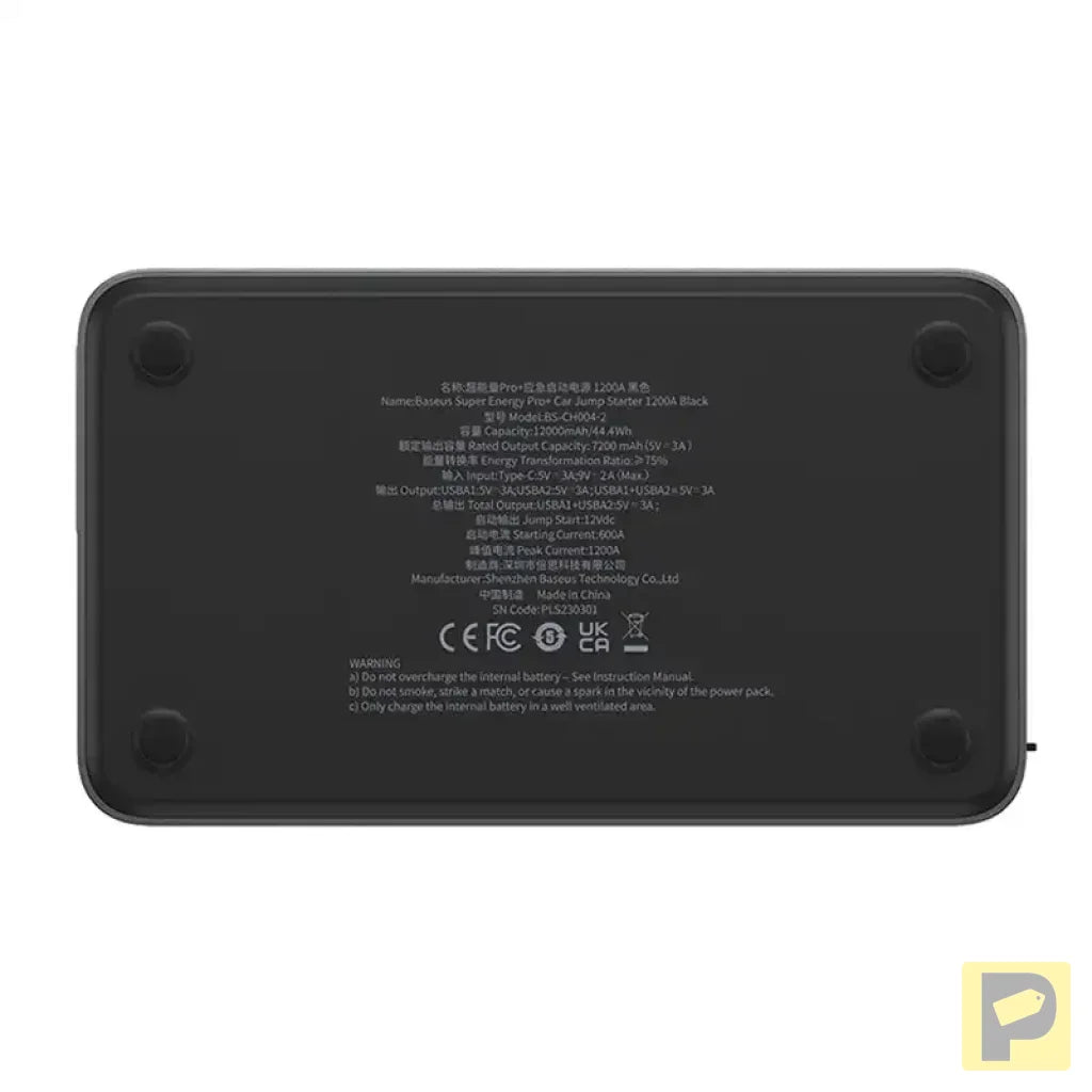 Car Jump Starter Baseus Black Super Energy Pro+ 1200A  (black)