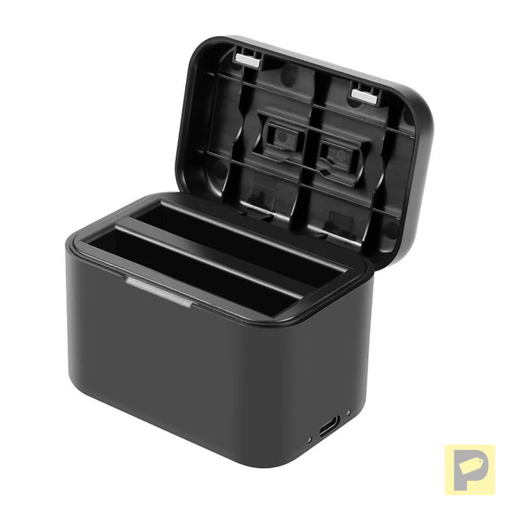 Charging case for batteries and memory cards PULUZ for Insta360 X4 (black)