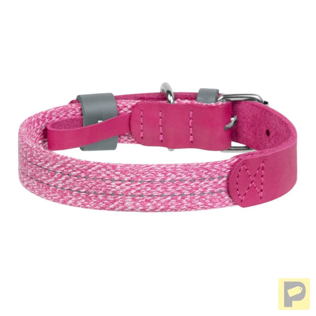 Classic Dog collar with QR code Waudog size M pink