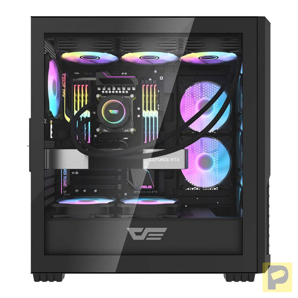 Computer case Darkflash DF2100 + 4 ARGB fans (black)