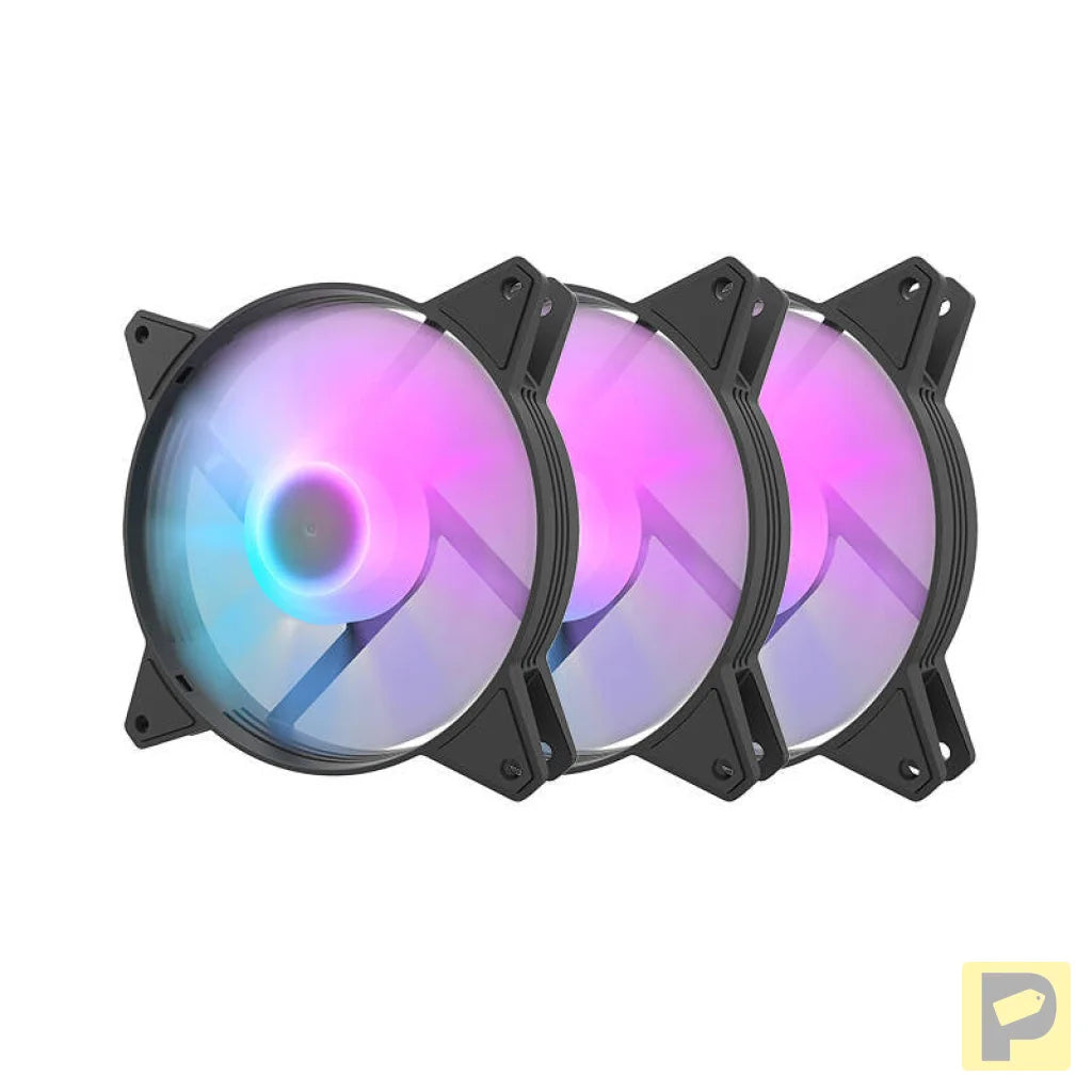 Computer Fan Set Darkflash C6,  RGB, 3in1 120x120 (black)