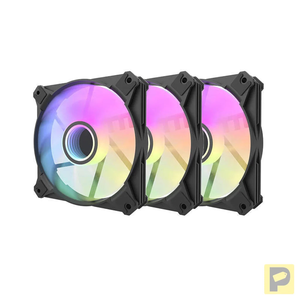Computer fan set Darkflash INF8 ARGB, 3in1 120x120 (black)