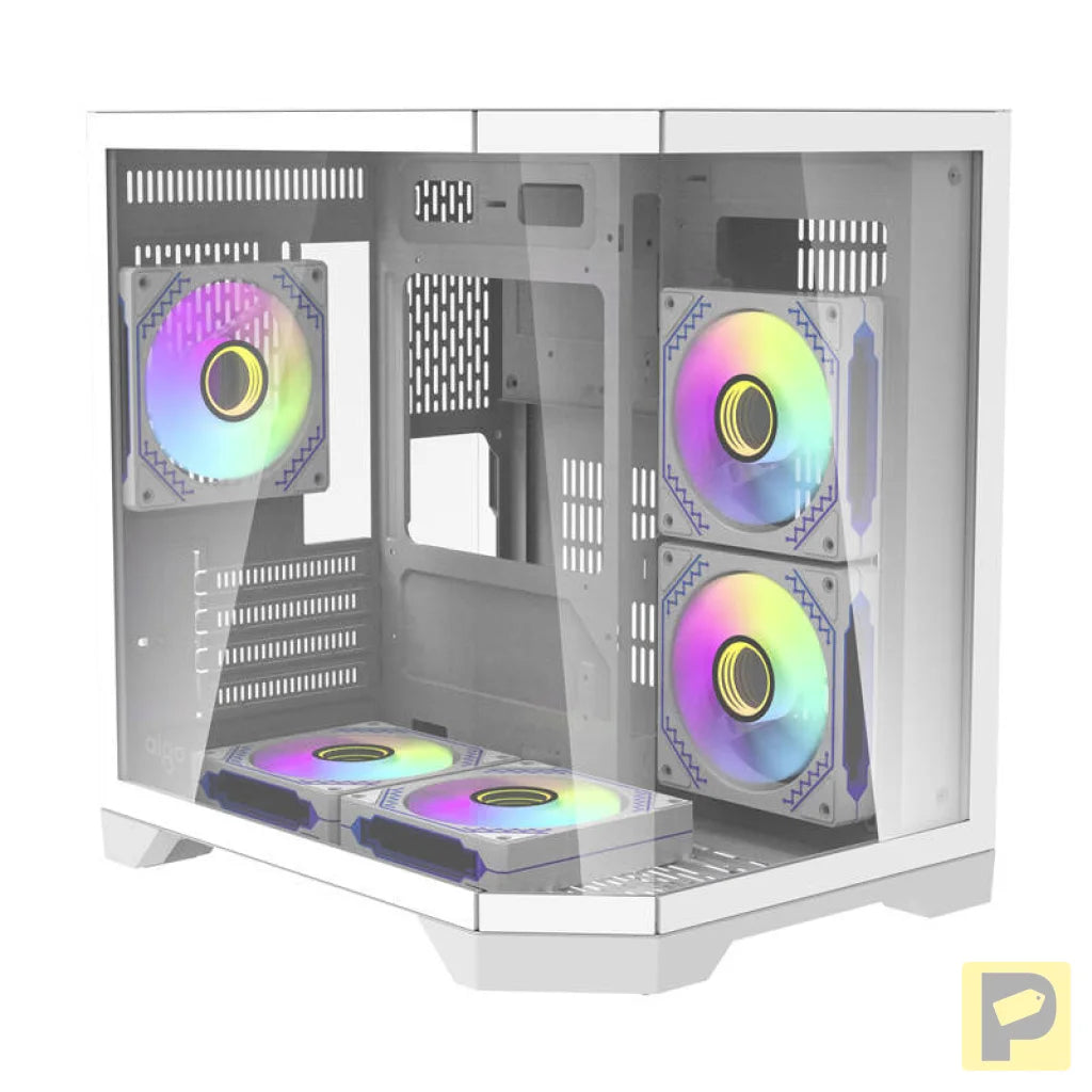 Darflash FT350 computer case + 5 aRGB fans (white)
