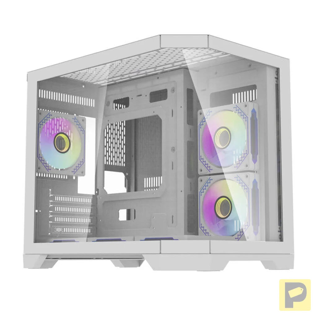 Darflash FT418 computer case + 6 aRGB fans (white)