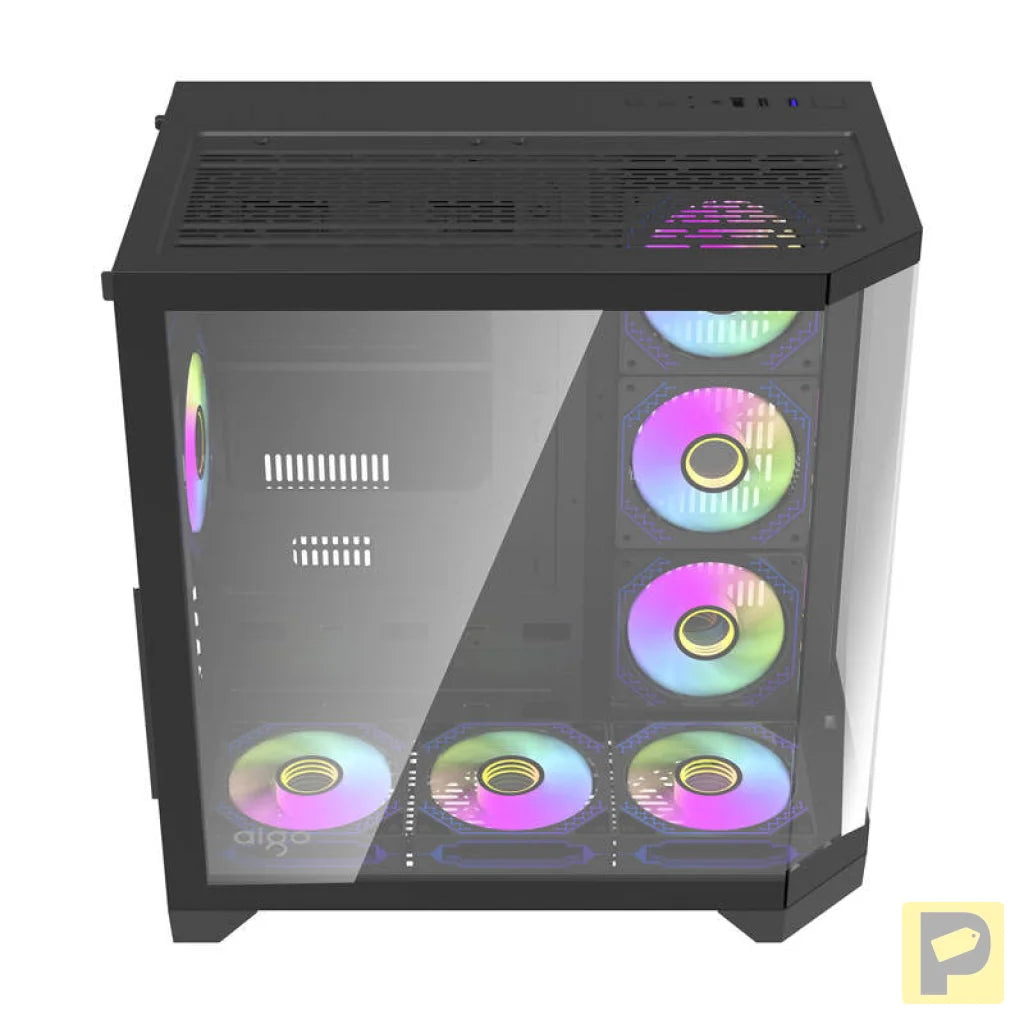 Darflash FT418 PRO computer case + 7 aRGB fans (black)