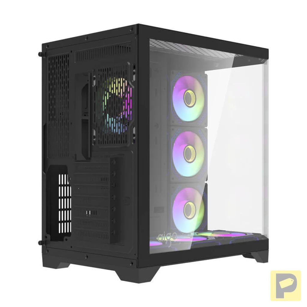 Darflash FT418 PRO computer case + 7 aRGB fans (black)