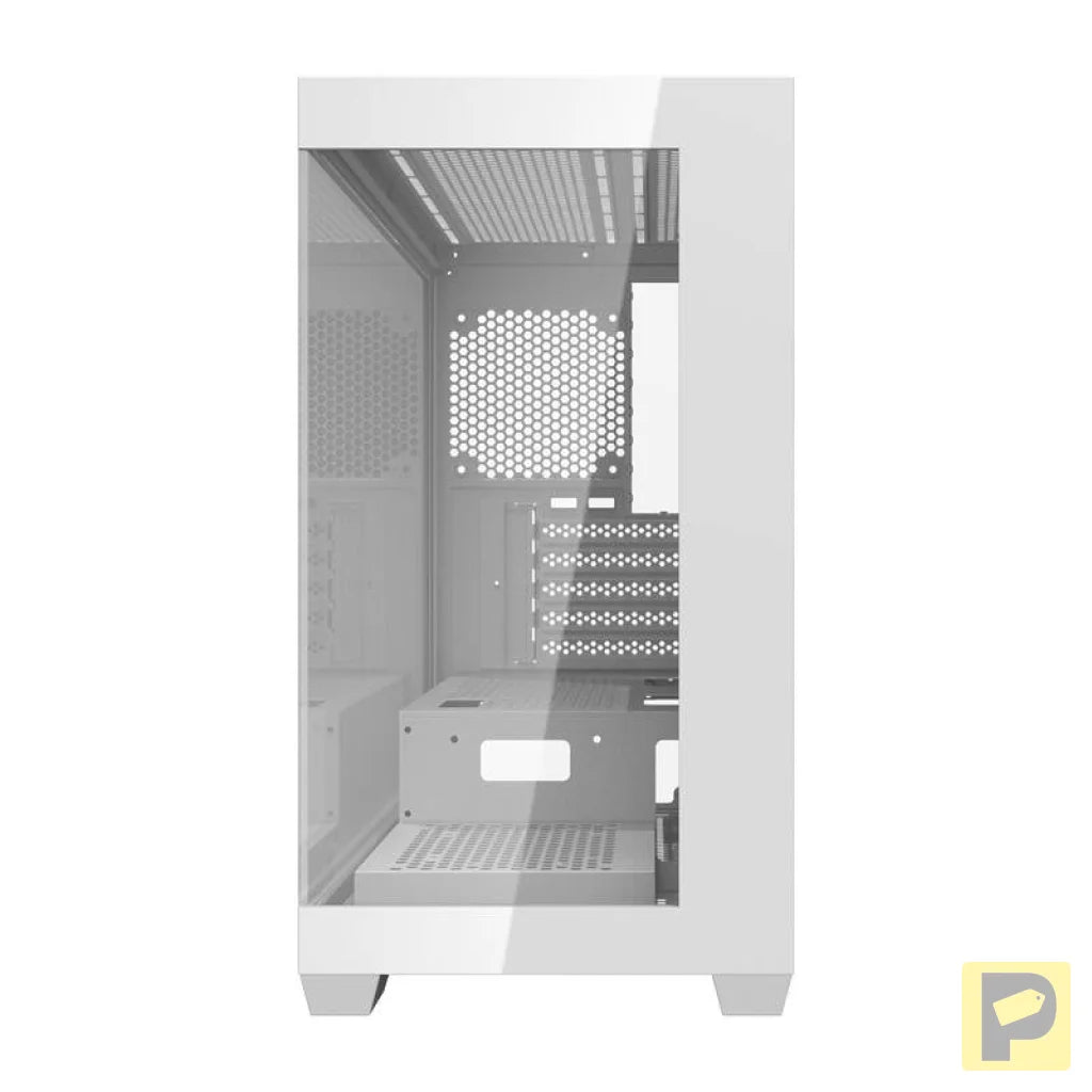 Darkflash C218M computer case + 6 ARGB fans (white)