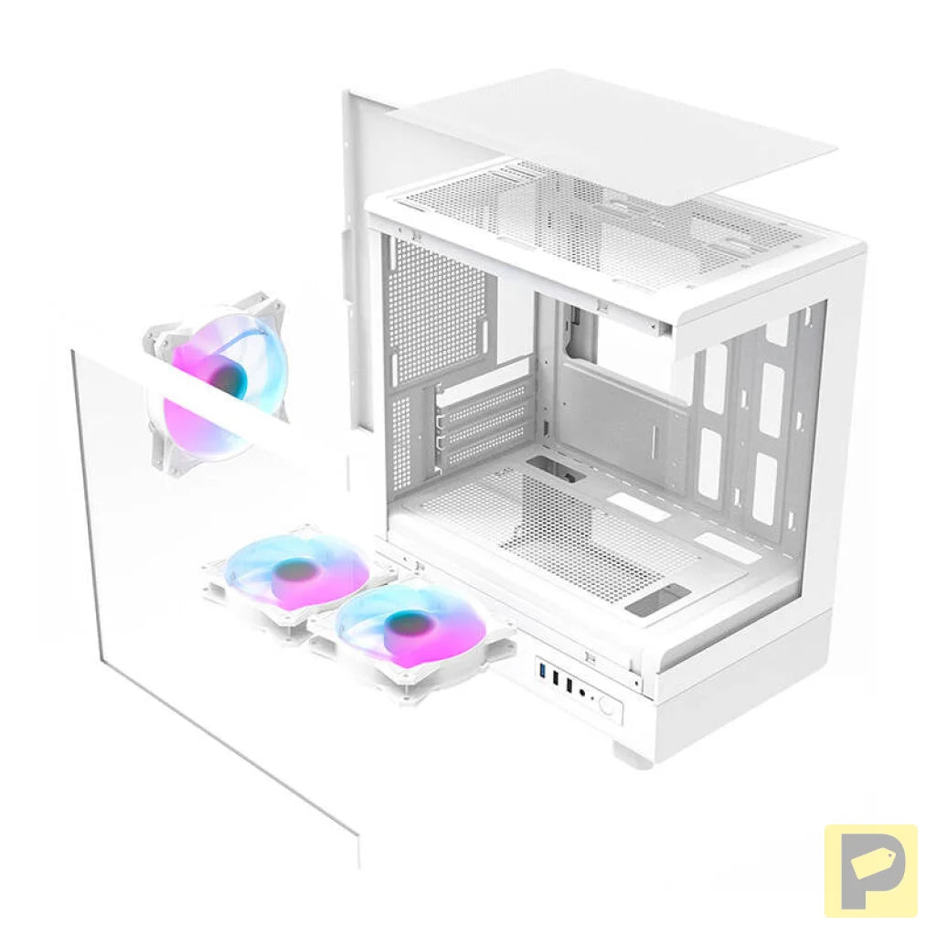 Darkflash DB330M computer case (white) + 3 ARGB fans