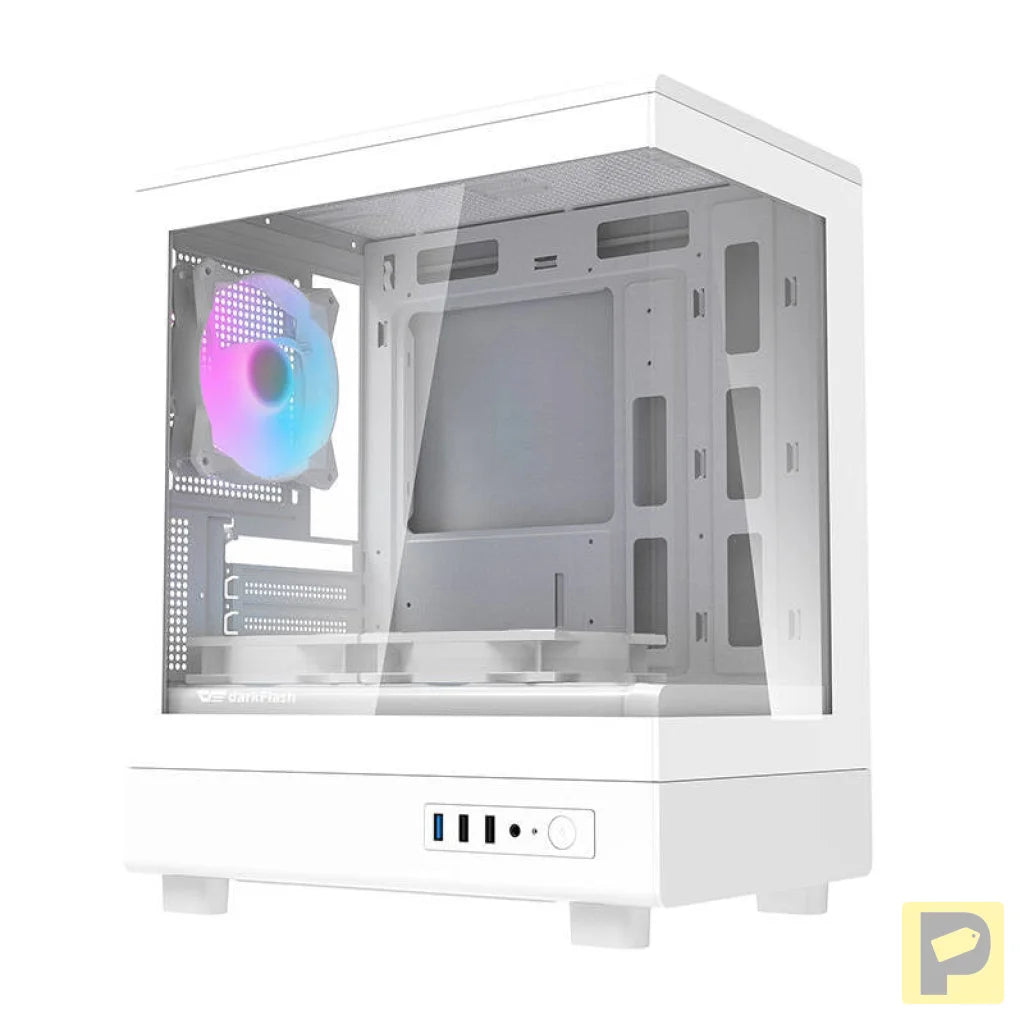 Darkflash DB330M computer case (white) + 3 ARGB fans