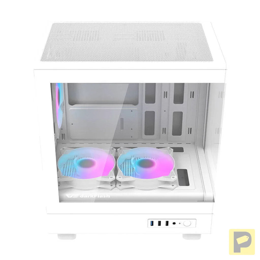 Darkflash DB330M computer case (white) + 3 ARGB fans