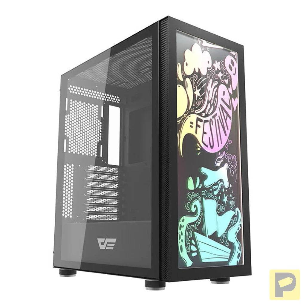 Darkflash DK210 Graffiti computer case (black)