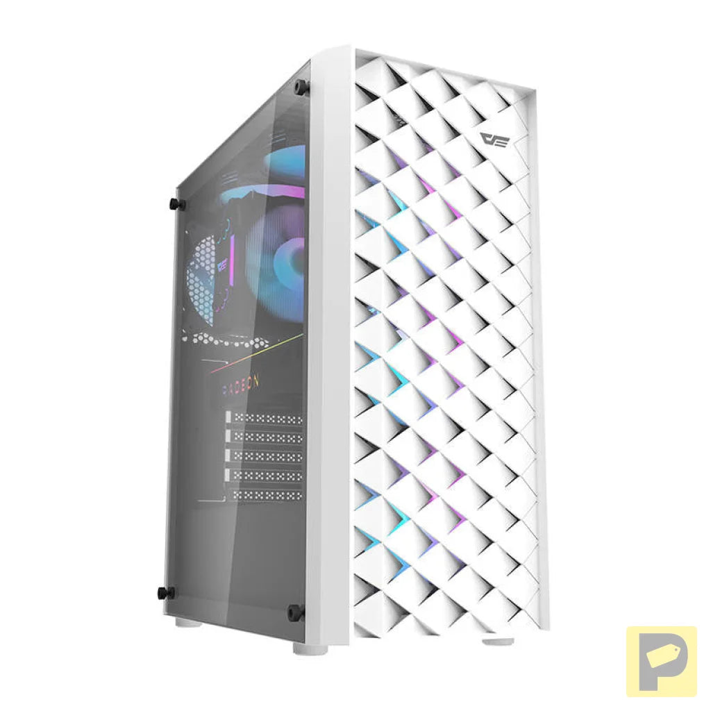 Darkflash DK351 computer case (white) + 4 RGB fans