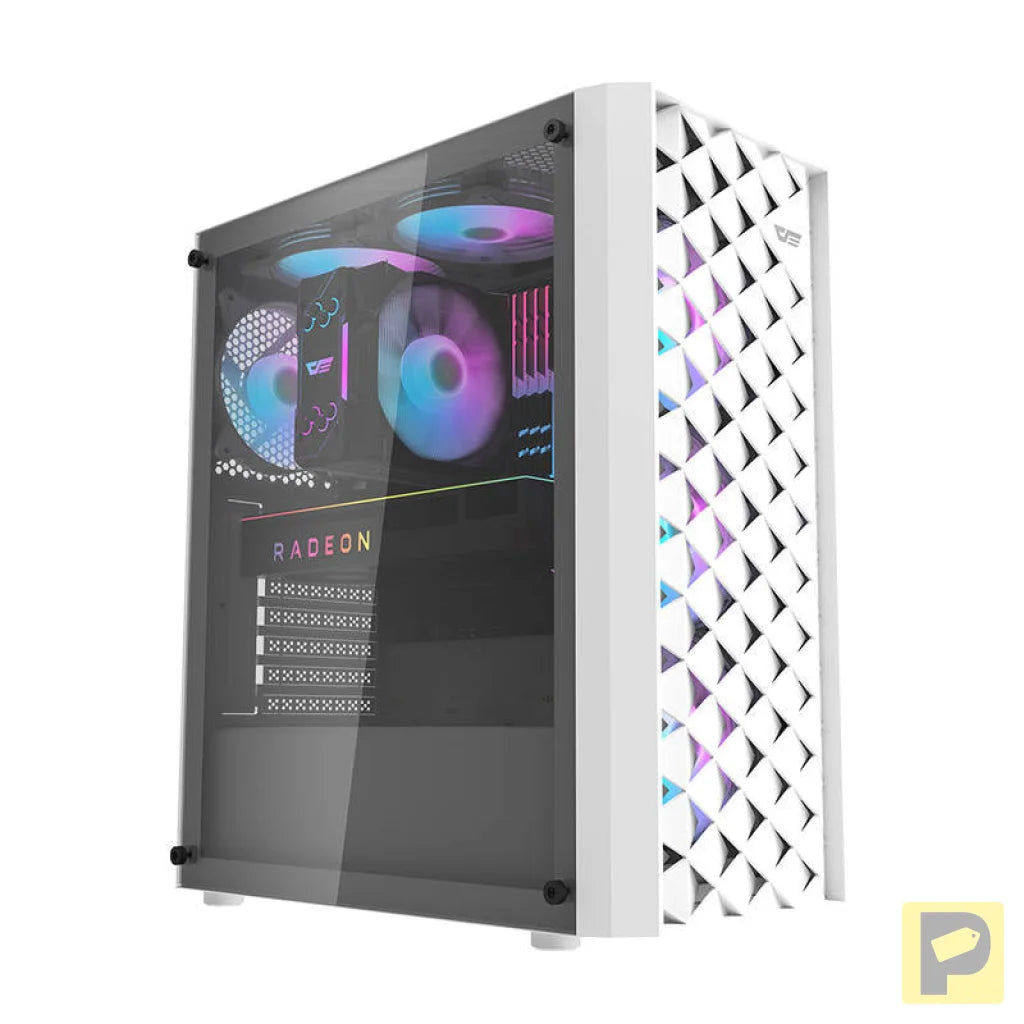 Darkflash DK351 computer case (white) + 4 RGB fans