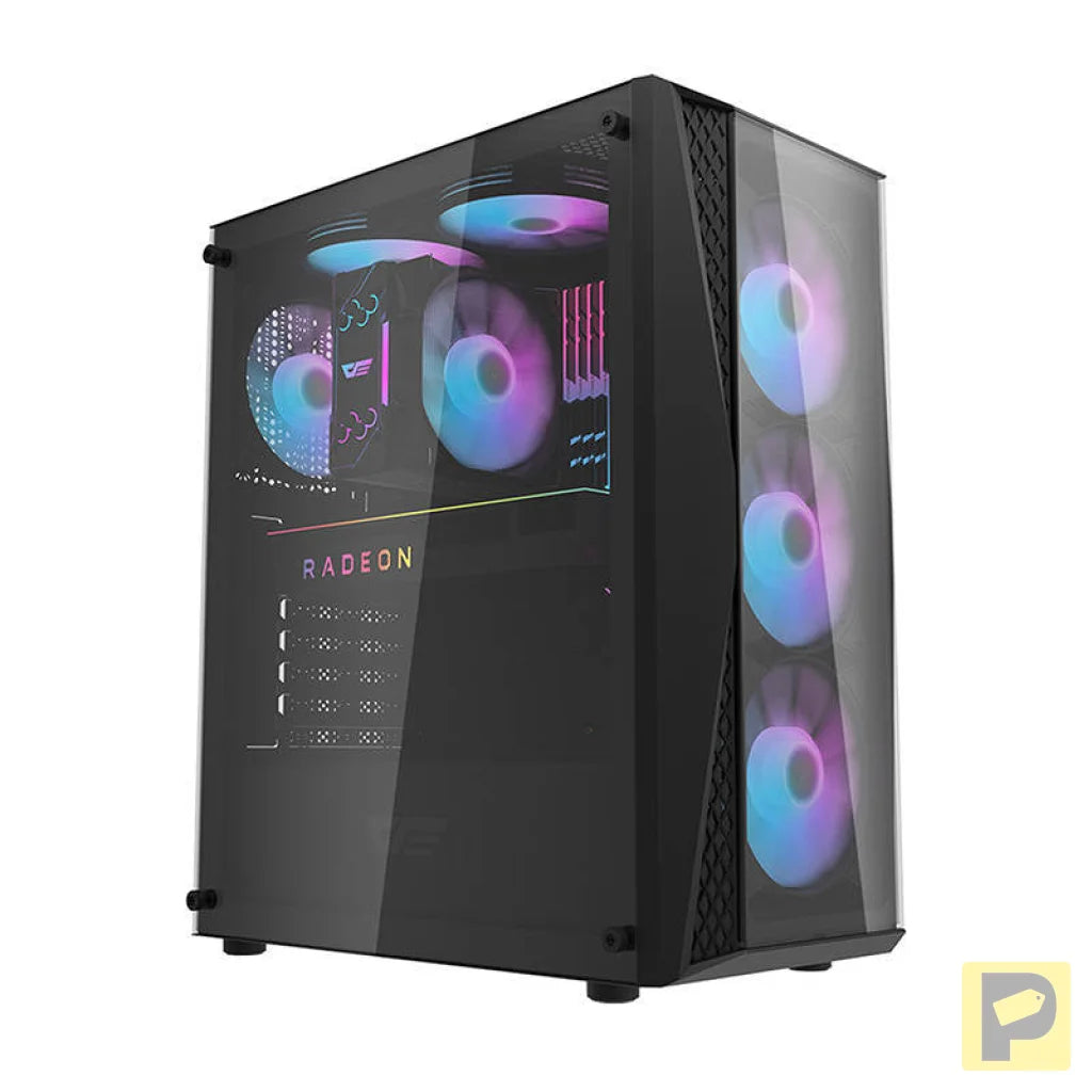 Darkflash DK352 Plus computer case (black) + 4 RGB fans