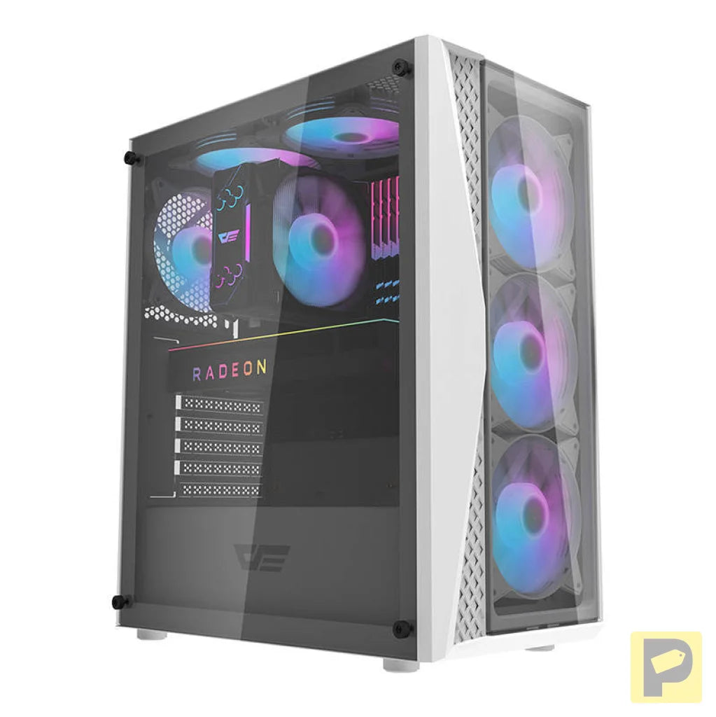 Darkflash DK352 Plus computer case (black and white) + 4 ARGB fans