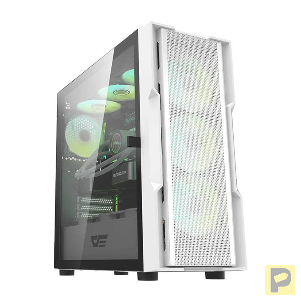 Darkflash DK431 computer case (white) + 4 fans