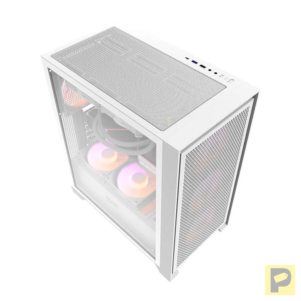 Darkflash DRX70 MESH computer case (white) + 4 RGB fans